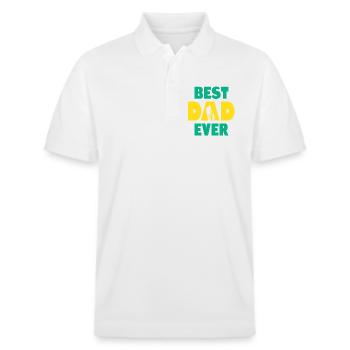 Bester Vater aller Zeiten - Stanley/Stella Unisex Bio-Poloshirt PREPSTER - Weiß - Vorne - Roxy (174cm) & Andy (188cm)