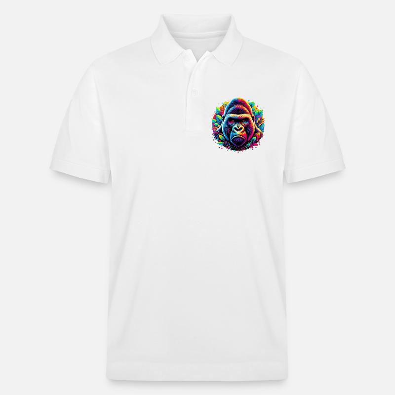 Gorilla - Stanley/Stella Unisex Bio-Poloshirt PREPSTER - Weiß