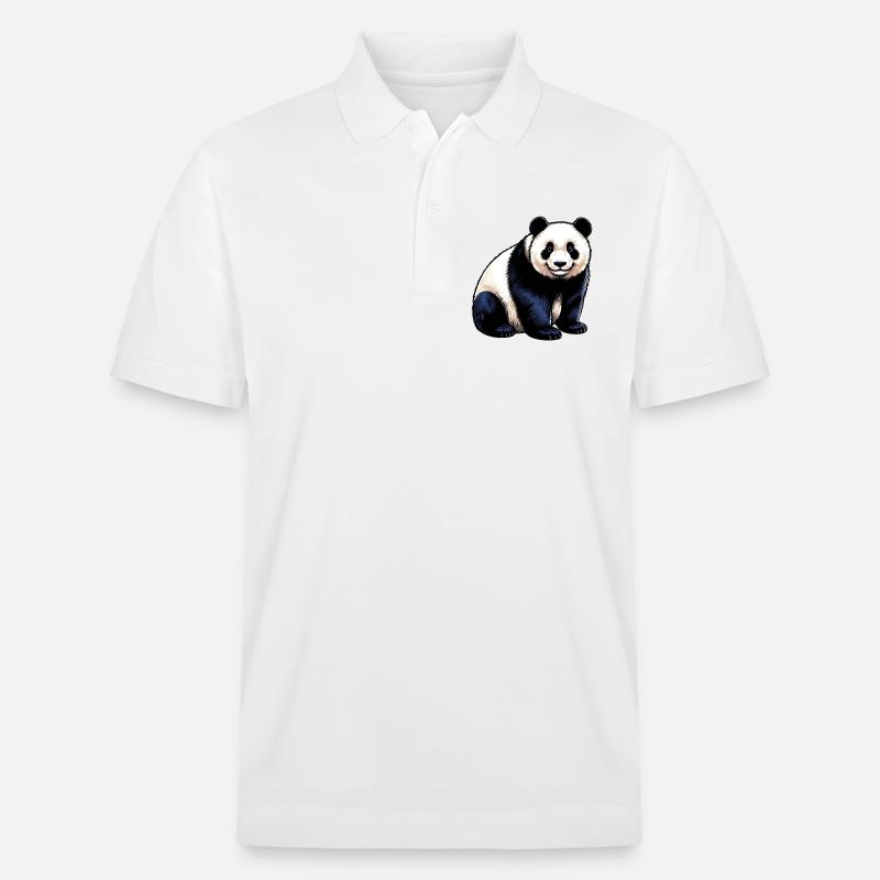 Panda - Stanley/Stella Unisex Bio-Poloshirt PREPSTER - Weiß