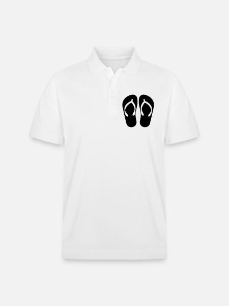 Flip flops - Stanley/Stella Unisex Organic Polo Shirt PREPSTER - white