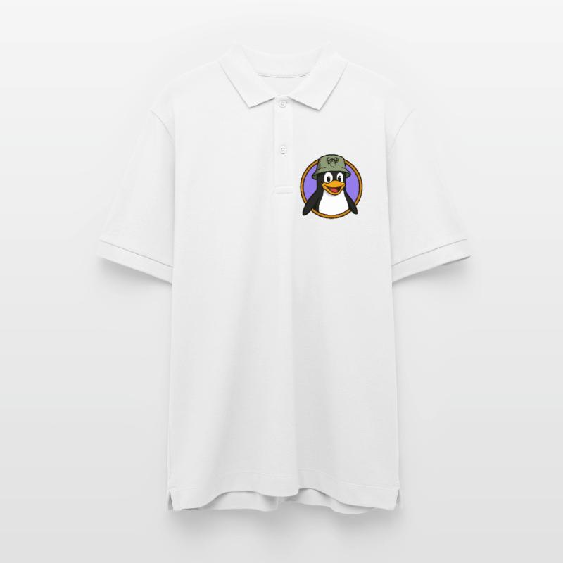 Tux Linux + GNU Hat Stanley/Stella Unisex Organic Polo Shirt PREPSTER