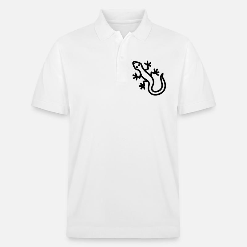 Eidechse - Stanley/Stella Unisex Bio-Poloshirt PREPSTER - Weiß