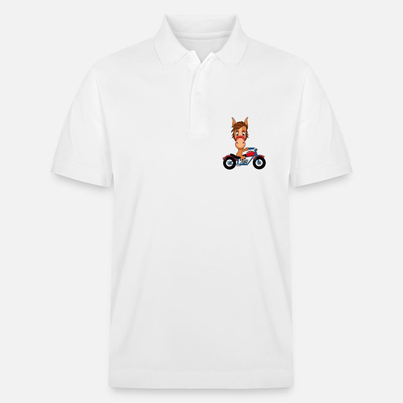 PFERD - PONY - BIKER - Stanley/Stella Unisex Bio-Poloshirt PREPSTER - Weiß
