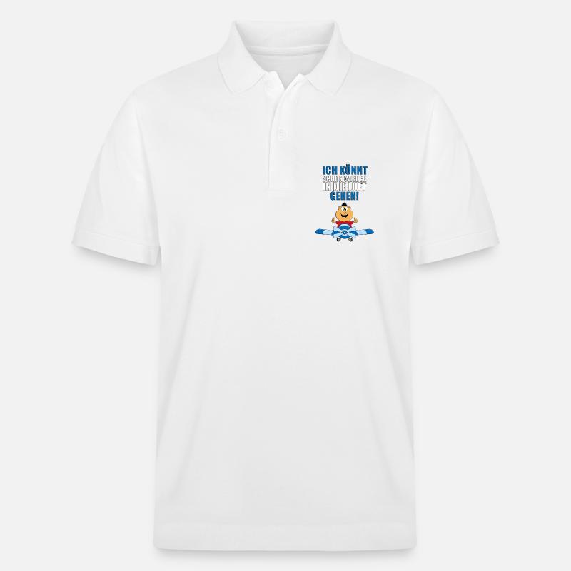 PILOT - FLUGZEUG - FLIEGEN - FLIEGER - SUPER - GUT - Stanley/Stella Unisex Bio-Poloshirt PREPSTER - Weiß