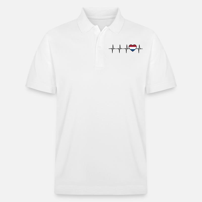 Pays-Bas Hollande Drapeau Drapeaux - Polo PREPSTER bio Stanley/Stella Unisexe - blanc