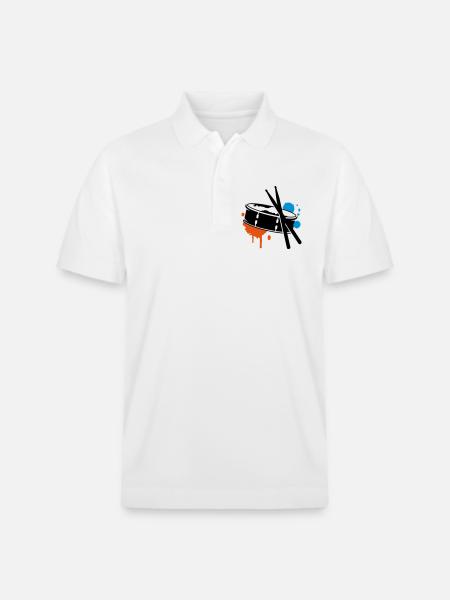 Trommel und Sticks - Stanley/Stella Unisex Bio-Poloshirt PREPSTER - Weiß