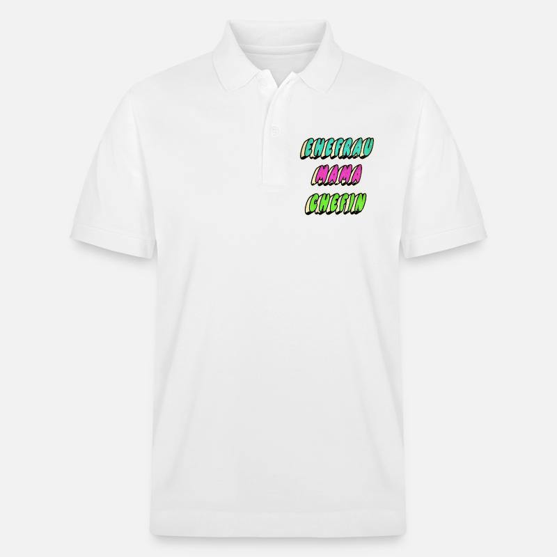 Ehefrau Mama Chefin - Stanley/Stella Unisex Bio-Poloshirt PREPSTER - Weiß