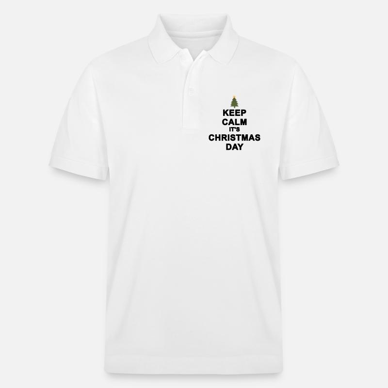 Keep calm Christmas - Stanley/Stella Unisex Organic Polo Shirt PREPSTER - white