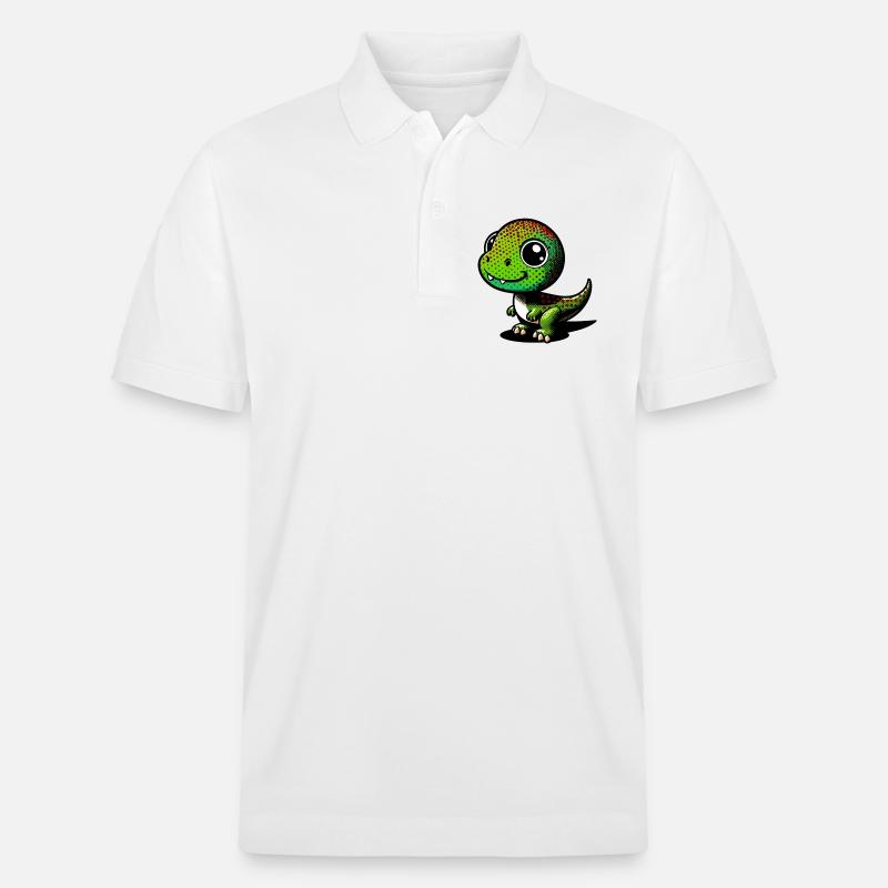 Dinosaurier - Stanley/Stella Unisex Bio-Poloshirt PREPSTER - Weiß