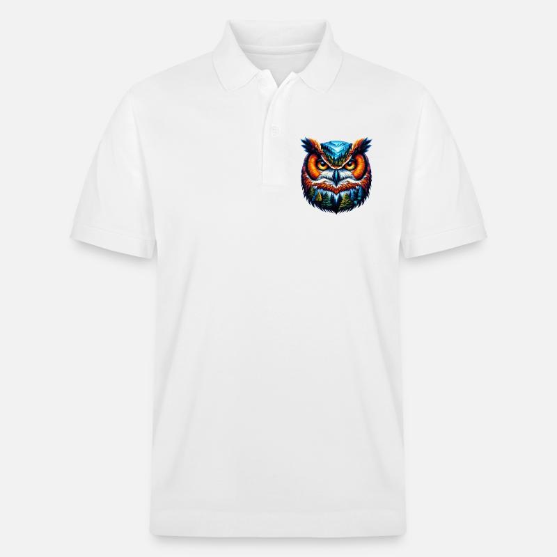 Eule - Stanley/Stella Unisex Bio-Poloshirt PREPSTER - Weiß