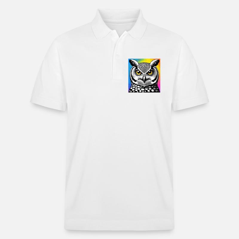 Eule - Stanley/Stella Unisex Bio-Poloshirt PREPSTER - Weiß