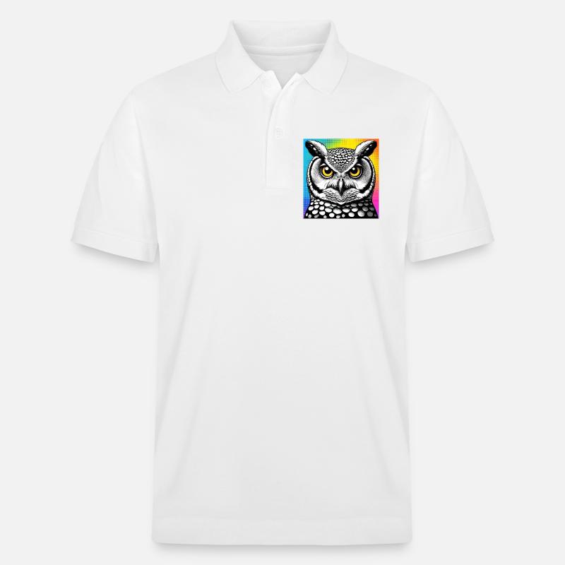 Eule - Stanley/Stella Unisex Bio-Poloshirt PREPSTER - Weiß