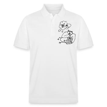VOGI ! Telefon Handy - Stanley/Stella Unisex Bio-Poloshirt PREPSTER - Weiß - Vorne - Roxy (174cm) & Andy (188cm)