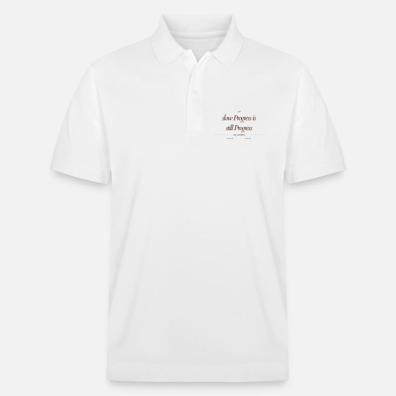 slow_Progress_is_still_Progress_ - Stanley/Stella Unisex Bio-Poloshirt PREPSTER - Weiß