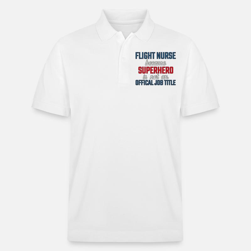 Flight Nurse Superhero Luftrettung - Stanley/Stella Unisex Bio-Poloshirt PREPSTER - Weiß