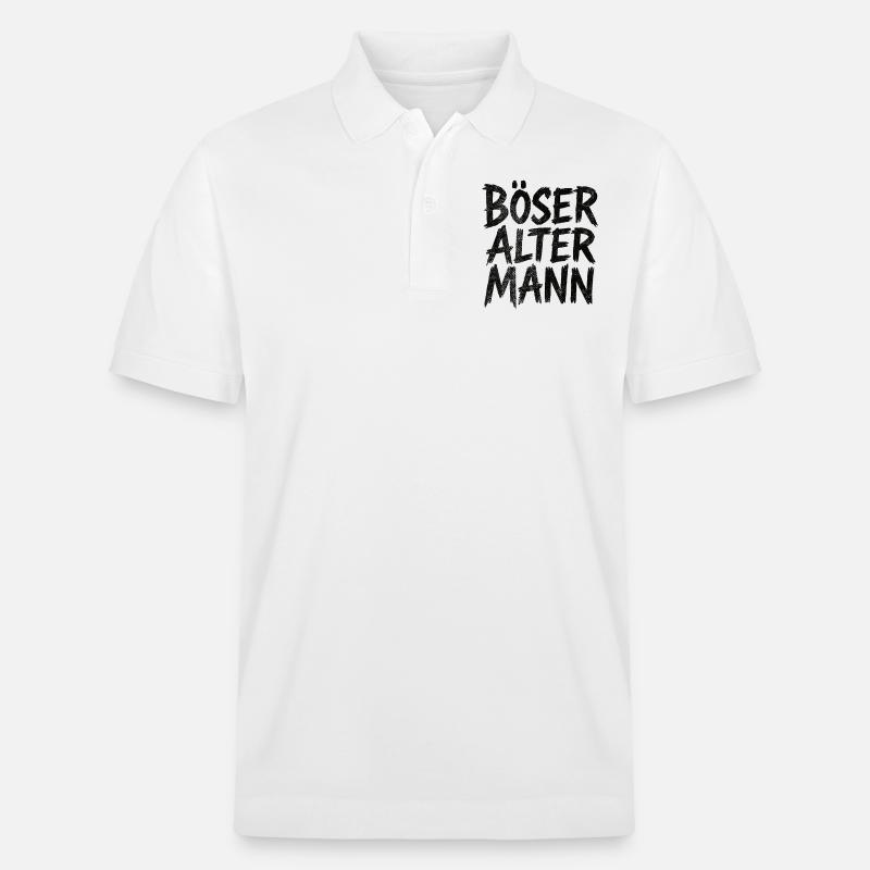 Böser alter Mann – freches Statement - Stanley/Stella Unisex Bio-Poloshirt PREPSTER - Weiß