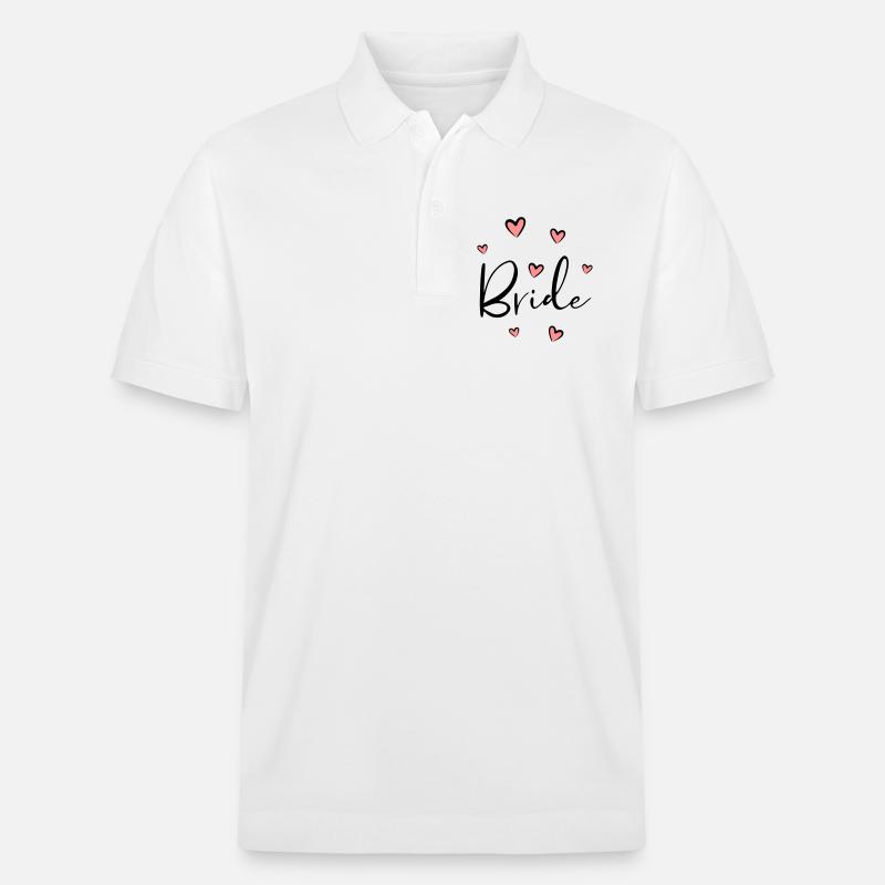 Bride Herz Junggesellinnenabschied Geschenk - Stanley/Stella Unisex Bio-Poloshirt PREPSTER - Weiß
