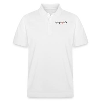 Hacker Heartbeat Phishing Sniffer Social - Polo PREPSTER bio Stanley/Stella Unisexe - blanc - Devant - Roxy (174cm) & Andy (188cm)
