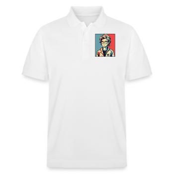 Steminist Portriat MINT-Wissenschaftler Befähigung - Stanley/Stella Unisex Bio-Poloshirt PREPSTER - Weiß - Vorne - Roxy (174cm) & Andy (188cm)