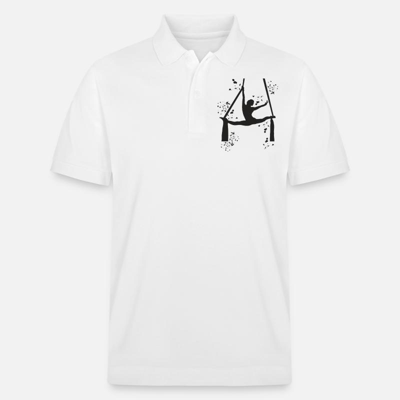 Panno Verticale Acrobazie Aeree Seta Aerea - Polo ecologica unisex PREPSTER di Stanley/Stella - bianco