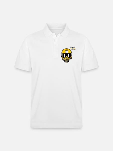 Drohnenpilot 3 - Stanley/Stella Unisex Bio-Poloshirt PREPSTER - Weiß