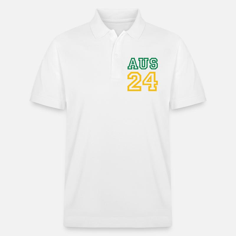 Australia Australien - Stanley/Stella Unisex Bio-Poloshirt PREPSTER - Weiß