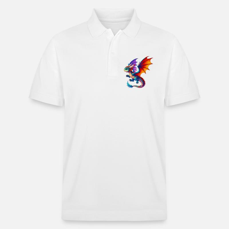 Drache - Stanley/Stella Unisex Bio-Poloshirt PREPSTER - Weiß