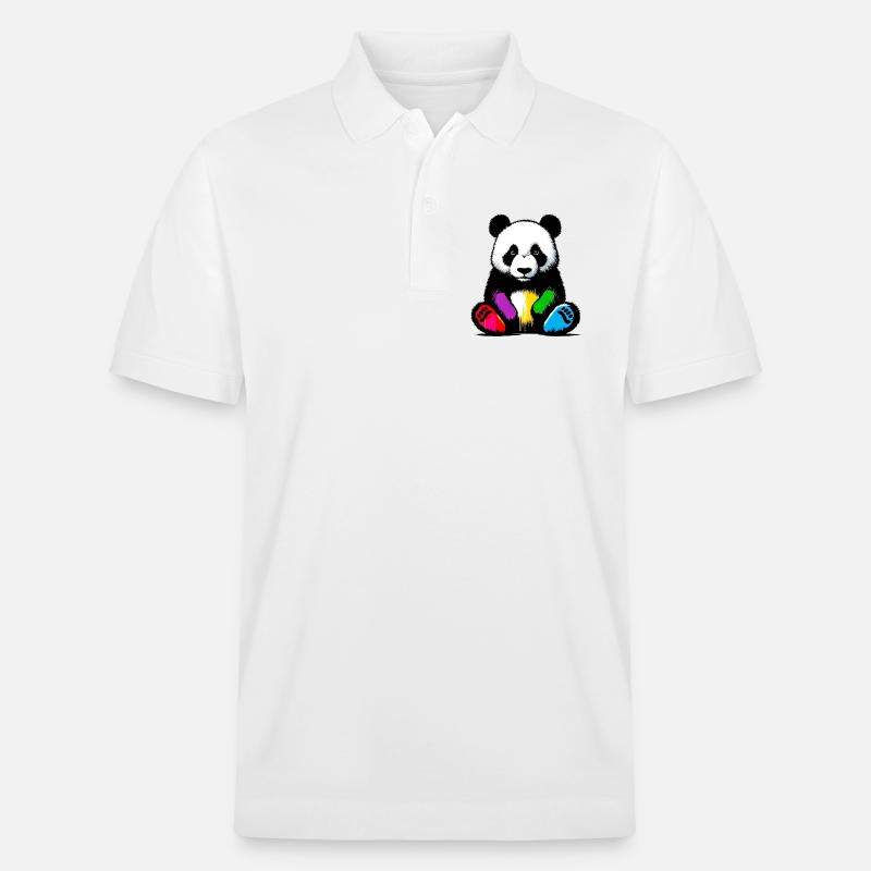 Panda - Stanley/Stella Unisex Bio-Poloshirt PREPSTER - Weiß