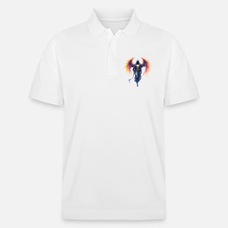 Guerrier Ailé de Feu Bleu - Polo PREPSTER bio Stanley/Stella Unisexe - blanc