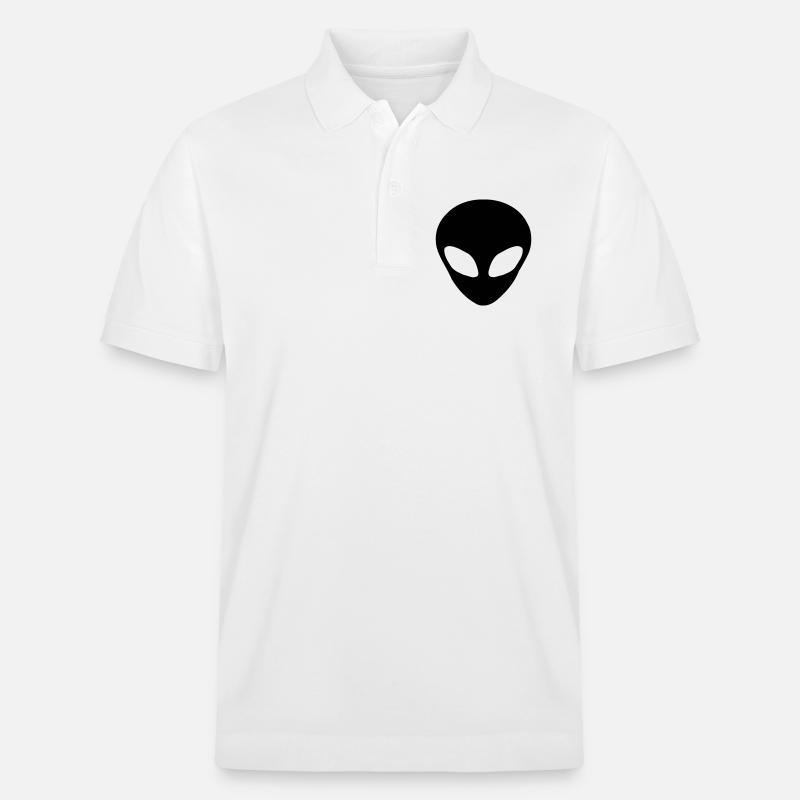 Alien Kopf - Stanley/Stella Unisex Bio-Poloshirt PREPSTER - Weiß