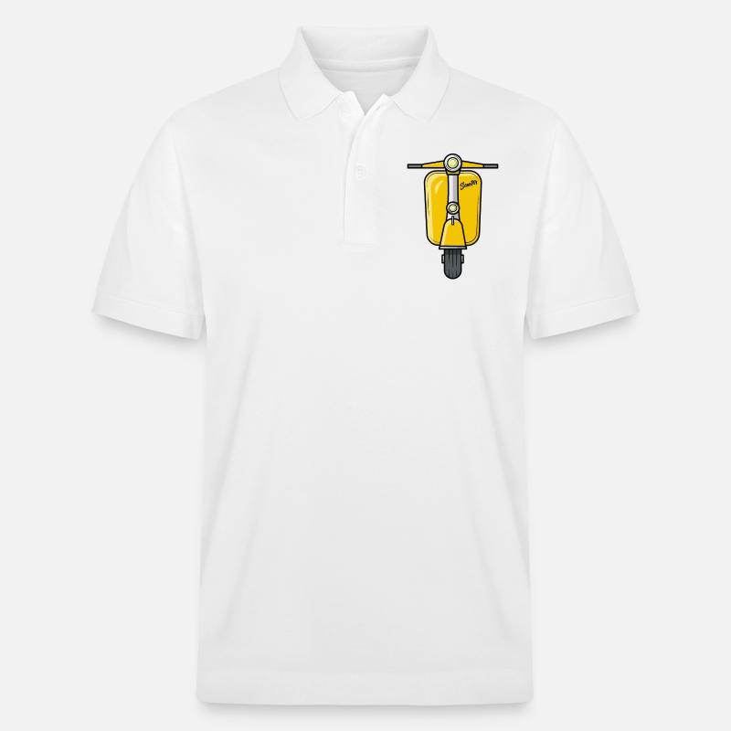 Scooter Scooter Scooter jaune - Polo PREPSTER bio Stanley/Stella Unisexe - blanc