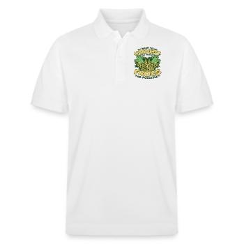Want To Harvest As Much Frogs As Possible Frosch - Stanley/Stella Unisex Bio-Poloshirt PREPSTER - Weiß - Vorne - Roxy (174cm) & Andy (188cm)