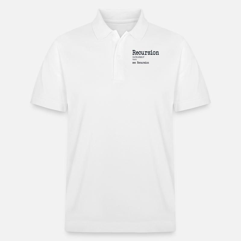 Récursion Définition Développeur Codeur Programmeur - Polo PREPSTER bio Stanley/Stella Unisexe - blanc