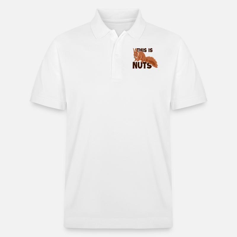 This Is Nuts Fuchshörnchen Grauhörnchen - Stanley/Stella Unisex Bio-Poloshirt PREPSTER - Weiß
