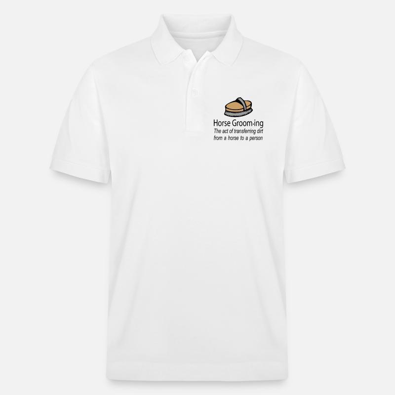 Pferd - Stanley/Stella Unisex Bio-Poloshirt PREPSTER - Weiß
