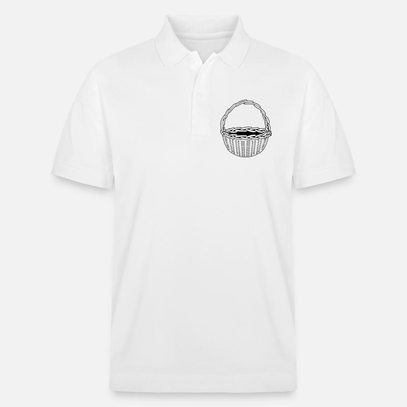 Korb - schwarz-weiß - einfärbbar - Stanley/Stella Unisex Bio-Poloshirt PREPSTER - Weiß