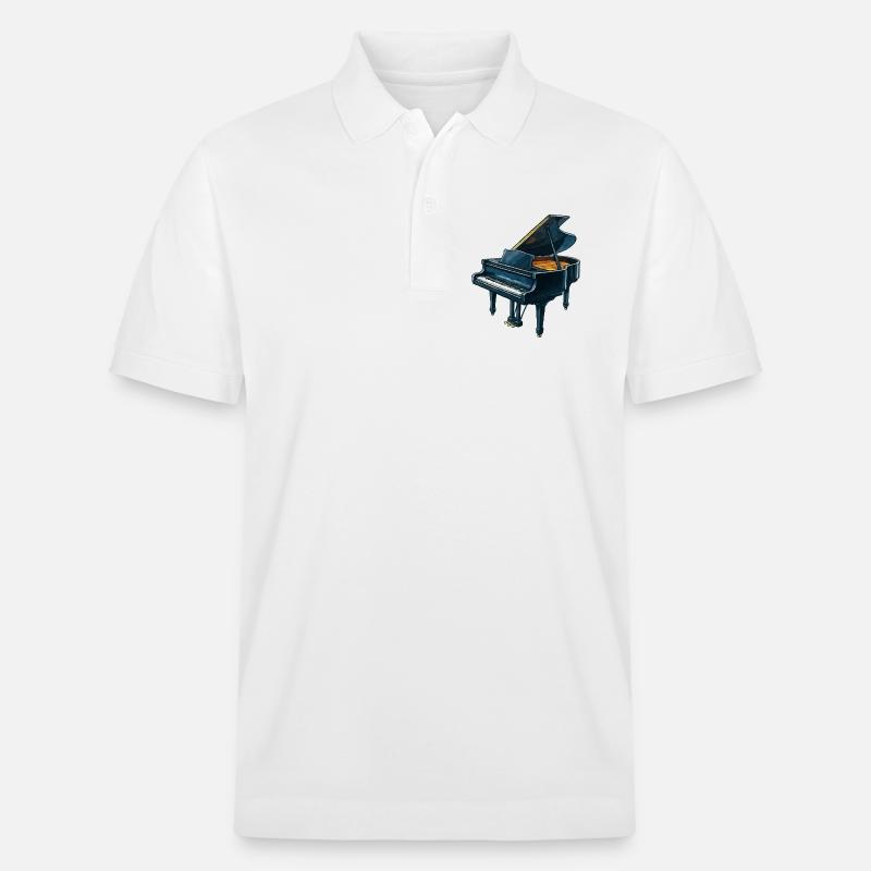 Piano à queue de concert bleu - Polo PREPSTER bio Stanley/Stella Unisexe - blanc