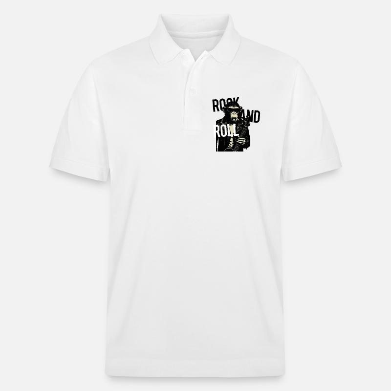Rolling Monkey Rock - Polo PREPSTER bio Stanley/Stella Unisexe - blanc