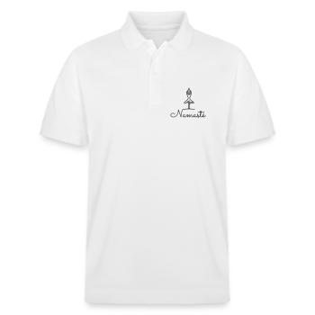 Namaste - Stanley/Stella Unisex Organic Polo Shirt PREPSTER - white - Front - Roxy (174cm) & Andy (188cm)