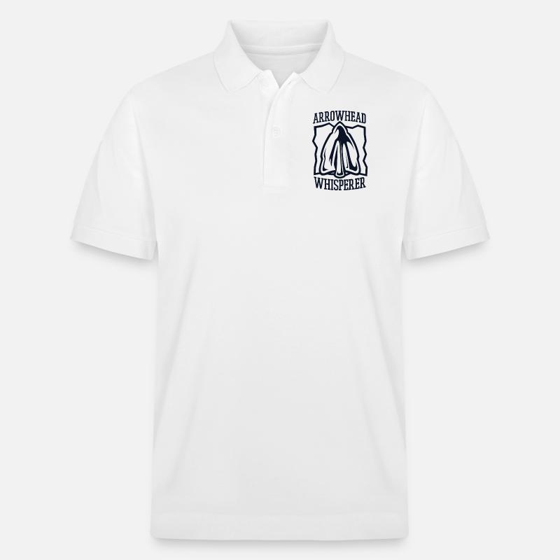 Arrowhead Whisperer Arrowhead Hunter Pfeilspitzen - Stanley/Stella Unisex Bio-Poloshirt PREPSTER - Weiß