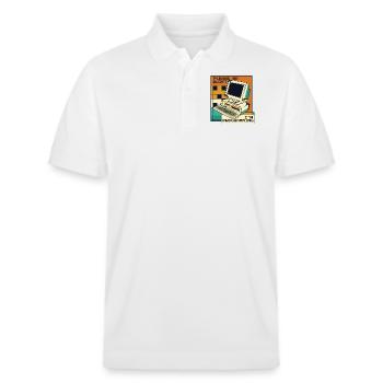 Please Be Quiet Software Engineer Developer - Stanley/Stella Unisex Organic Polo Shirt PREPSTER - white - Front - Roxy (174cm) & Andy (188cm)