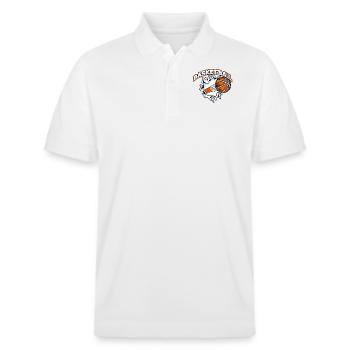 Basketballspieler Basketballer Basketballkorb - Stanley/Stella Unisex Bio-Poloshirt PREPSTER - Weiß - Vorne - Roxy (174cm) & Andy (188cm)