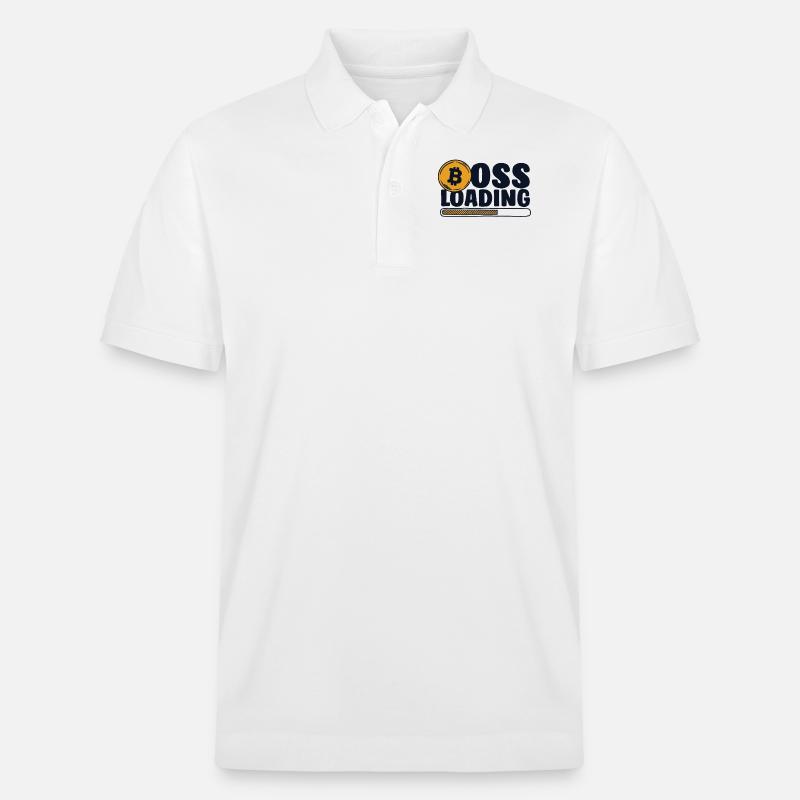 Loading Crypto Kryptowährung Blockchain - Stanley/Stella Unisex Bio-Poloshirt PREPSTER - Weiß