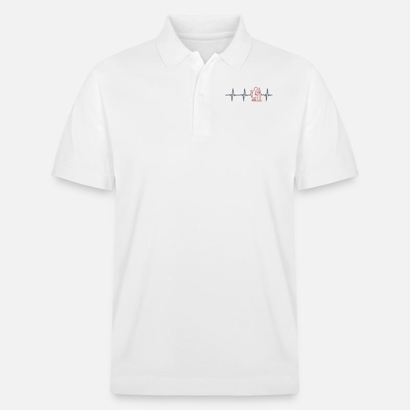 Programmer Heartbeat Softwareentwickler Coder - Stanley/Stella Unisex Bio-Poloshirt PREPSTER - Weiß