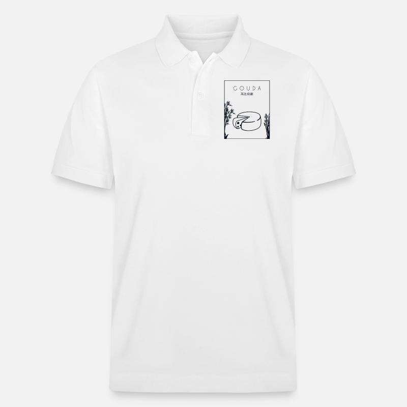 Gouda chinois Hanzi Queso fromager - Polo PREPSTER bio Stanley/Stella Unisexe - blanc
