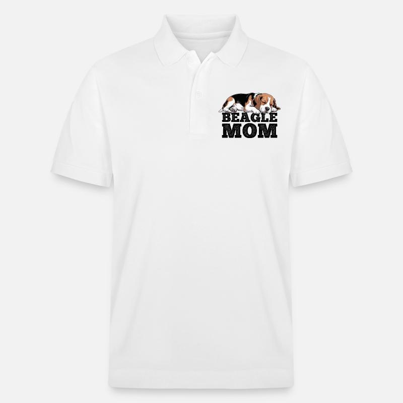 Beagle Mama - Stanley/Stella Unisex Bio-Poloshirt PREPSTER - Weiß