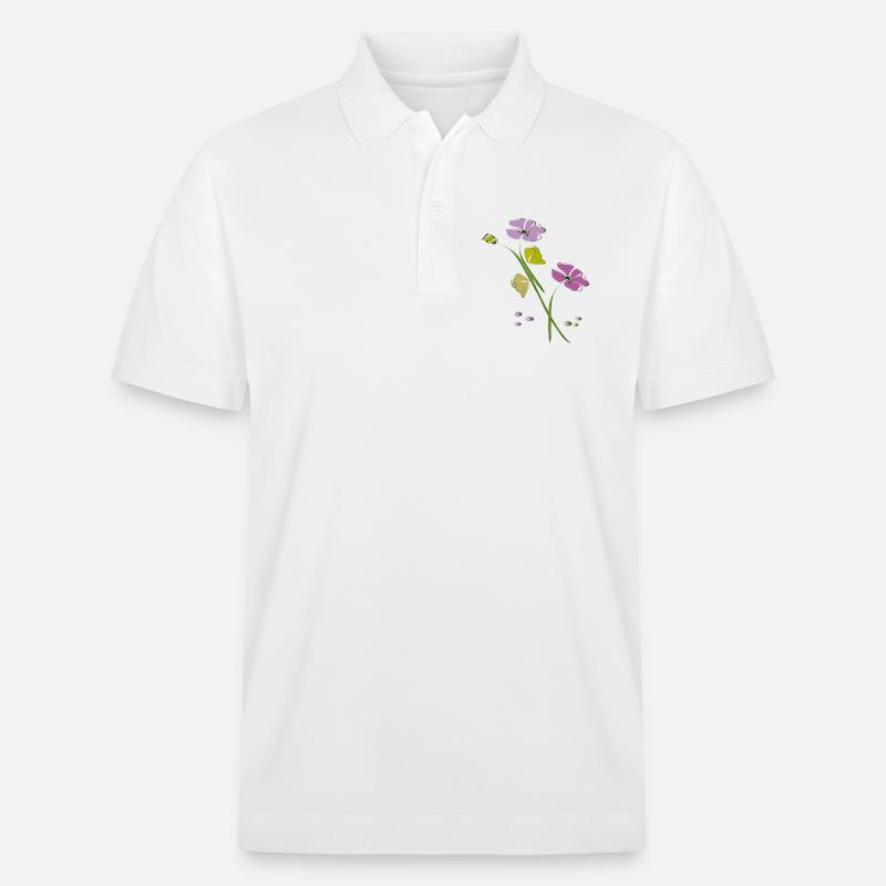 Blumen, Fleurs - Polo PREPSTER bio Stanley/Stella Unisexe - blanc