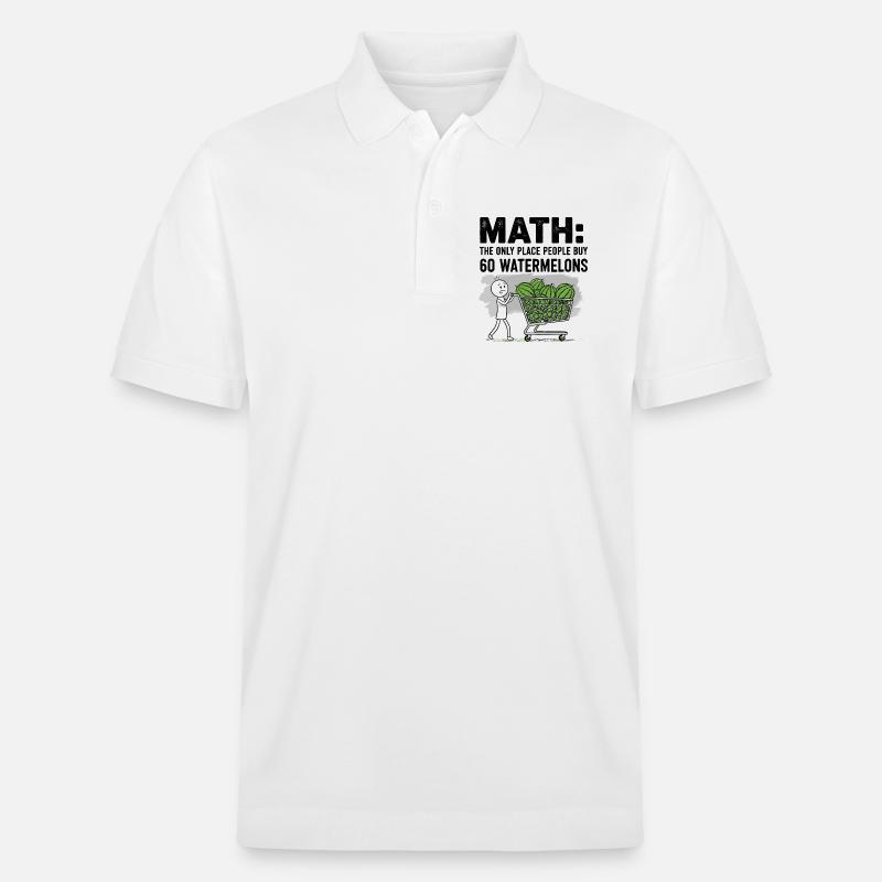 Pastèque passionné citation design - Polo PREPSTER bio Stanley/Stella Unisexe - blanc