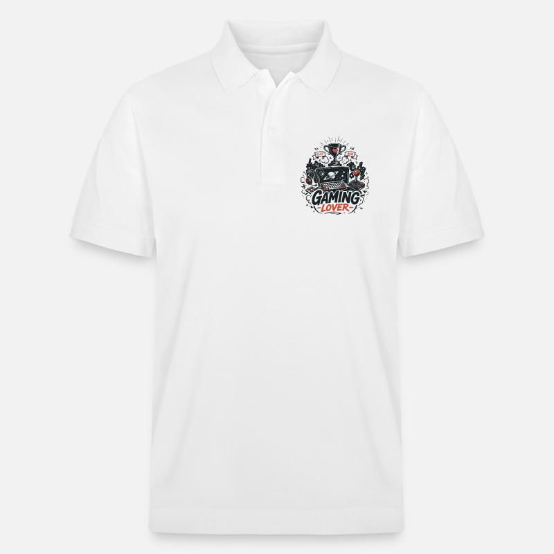 Gaming Lover Retro Controller - Stanley/Stella Unisex Bio-Poloshirt PREPSTER - Weiß