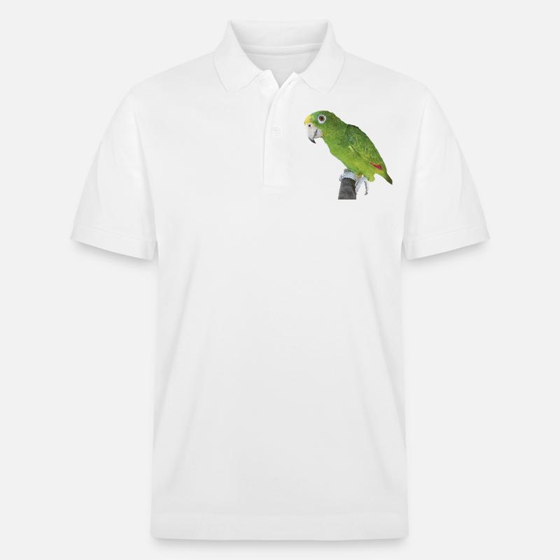 Der Amazonas-Königspapagei - Stanley/Stella Unisex Bio-Poloshirt PREPSTER - Weiß